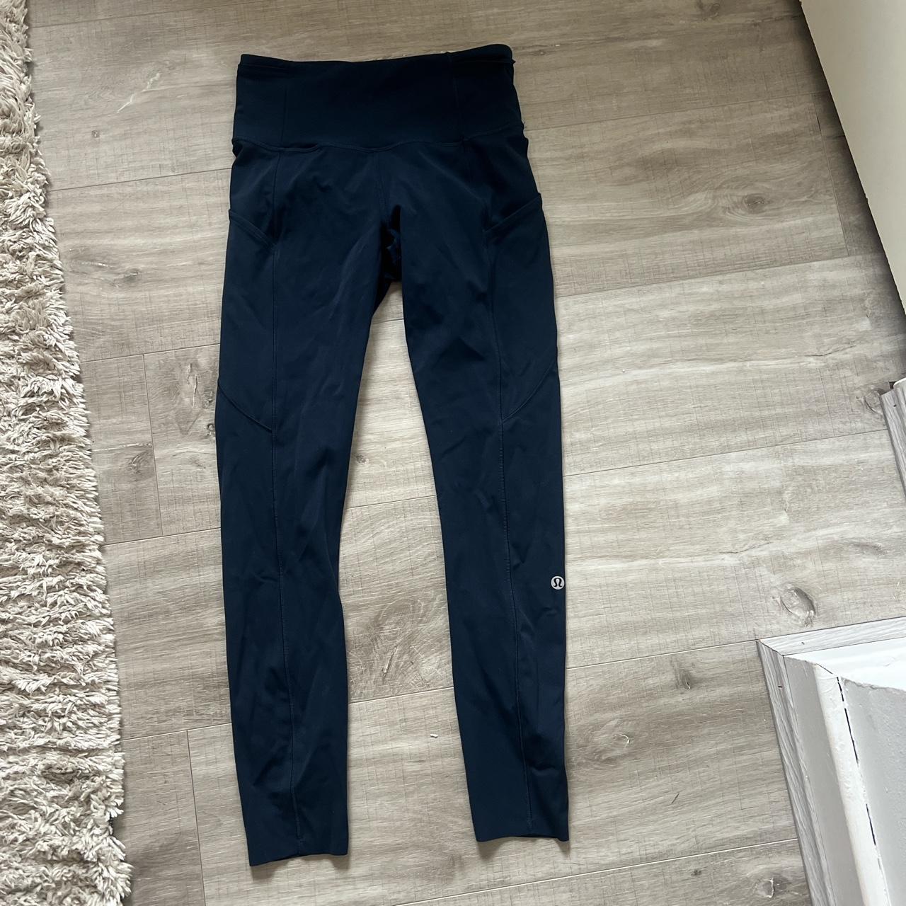 Lululemon navy fast and free 25” - Depop