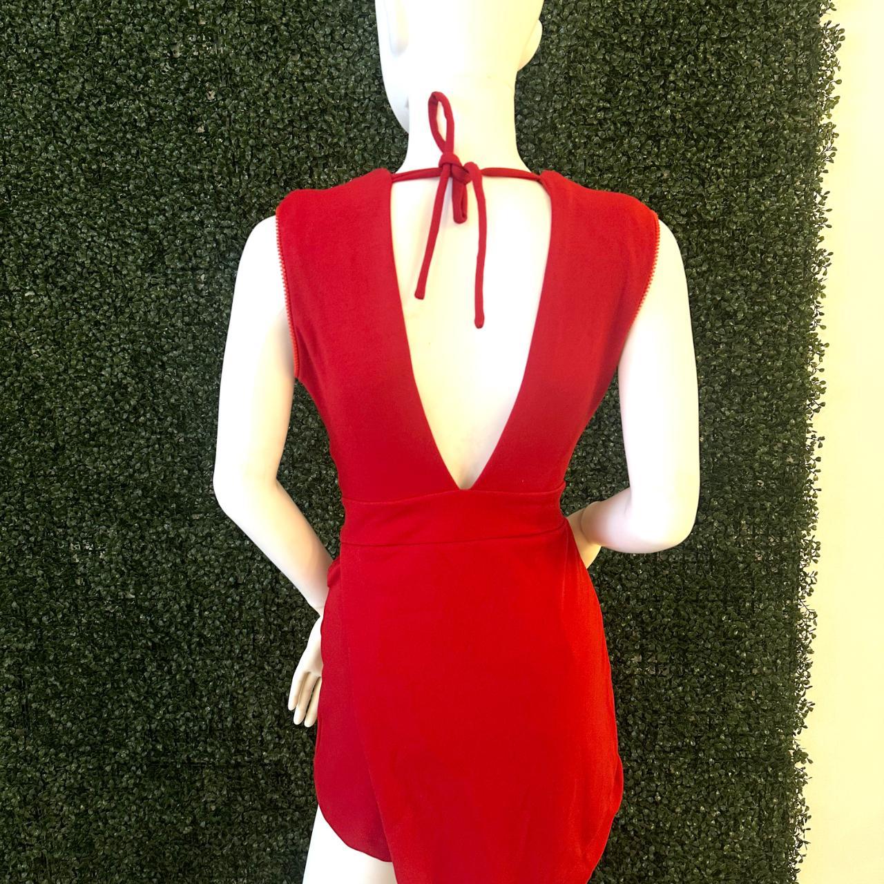 Red Romper with removable sleeves Small From Brazil - Depop
