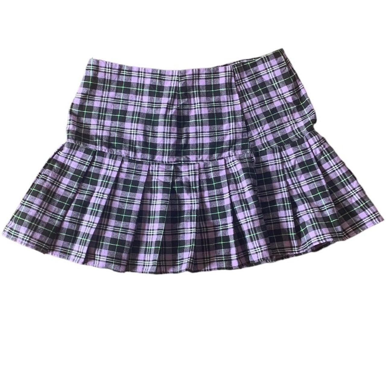 Tartan purple pleated skirt Never worn