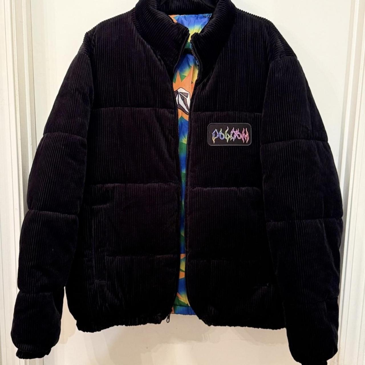 Volcom Men's Puffer Jacket - Black/Orange - XL – … - image 1