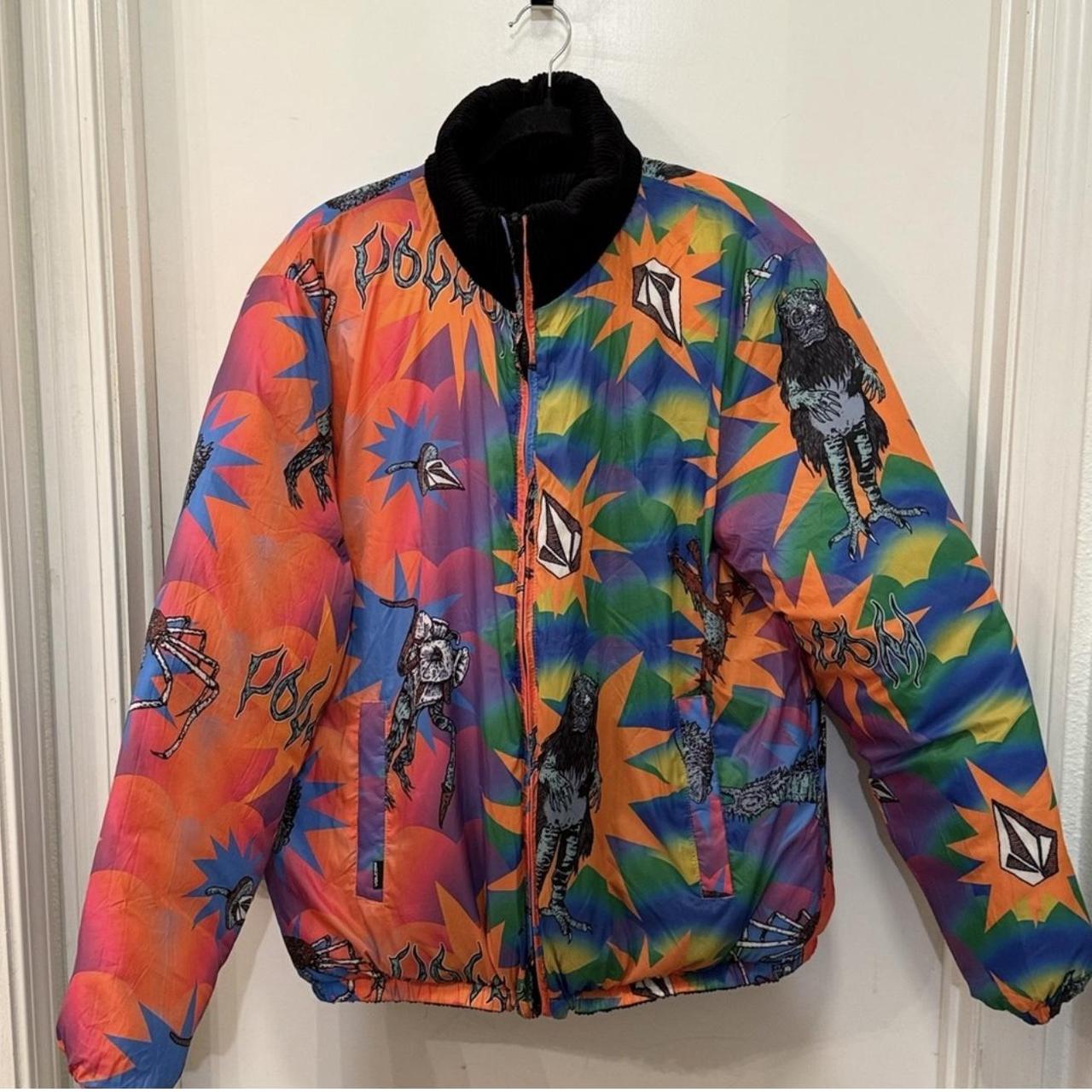 Volcom Men's Puffer Jacket - Black/Orange - XL – … - image 3