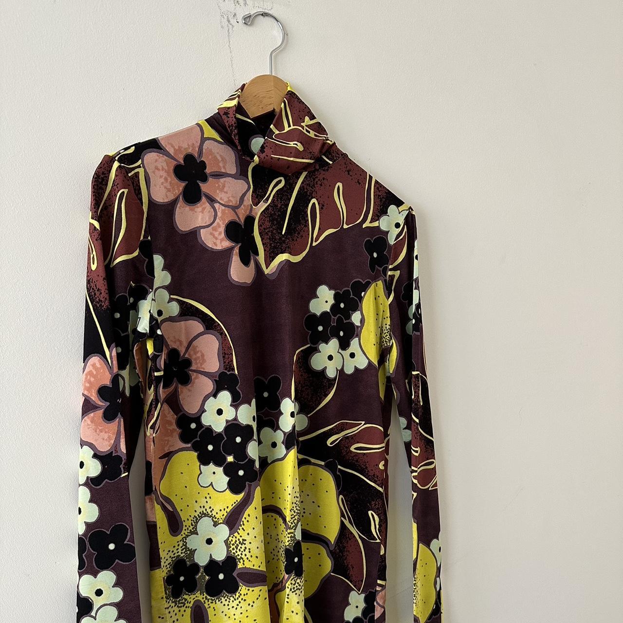 Dries Van Noten Women's Brown and Yellow Blouse (3)