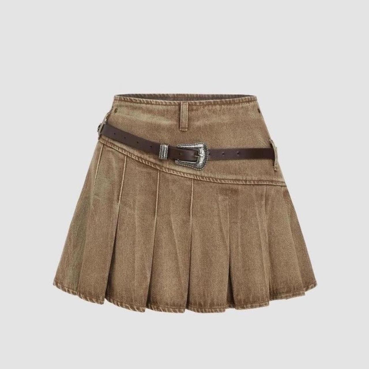 Cider Women's Cotton Skirt Brown/Tan S – DENIM LOW WAIST