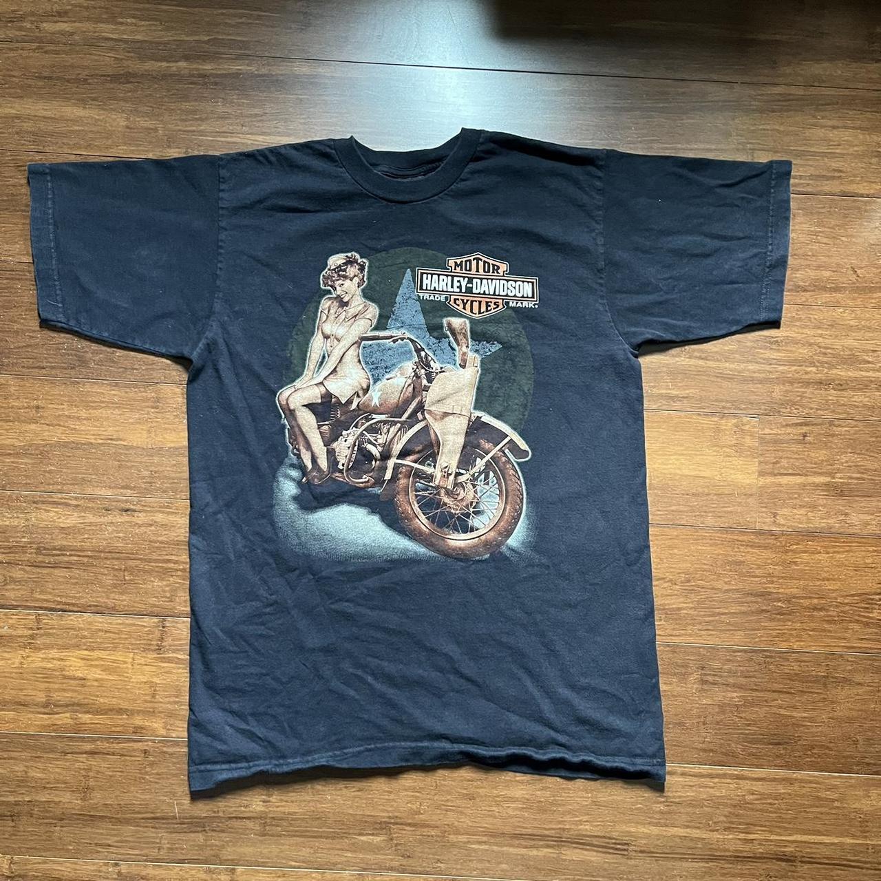 HARLEY DAVIDSON PIN-UP GIRL TEE (MADE IN USA) Size:... - Depop