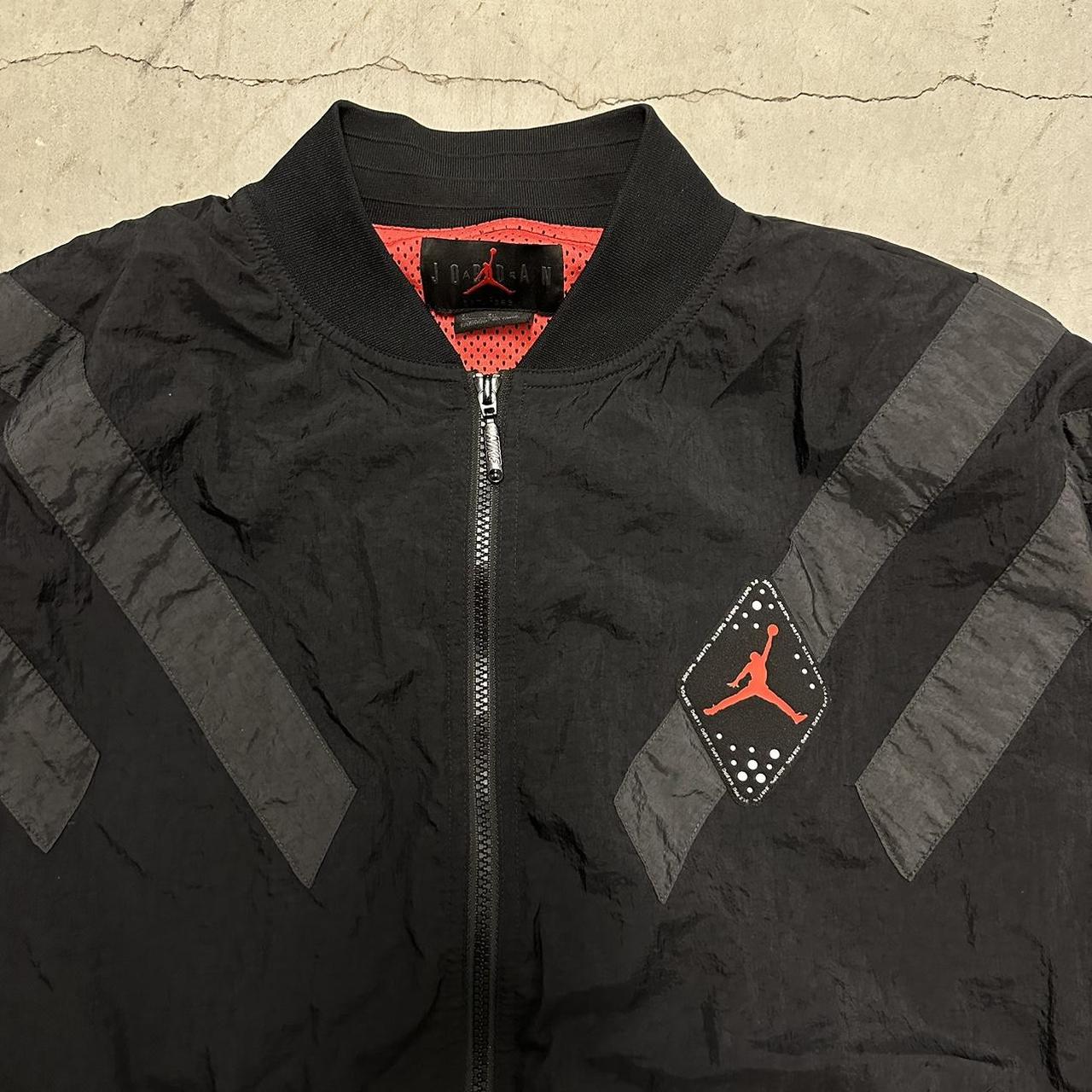 Y2k Jordan Nike black windbreaker jacket. Black... - Depop