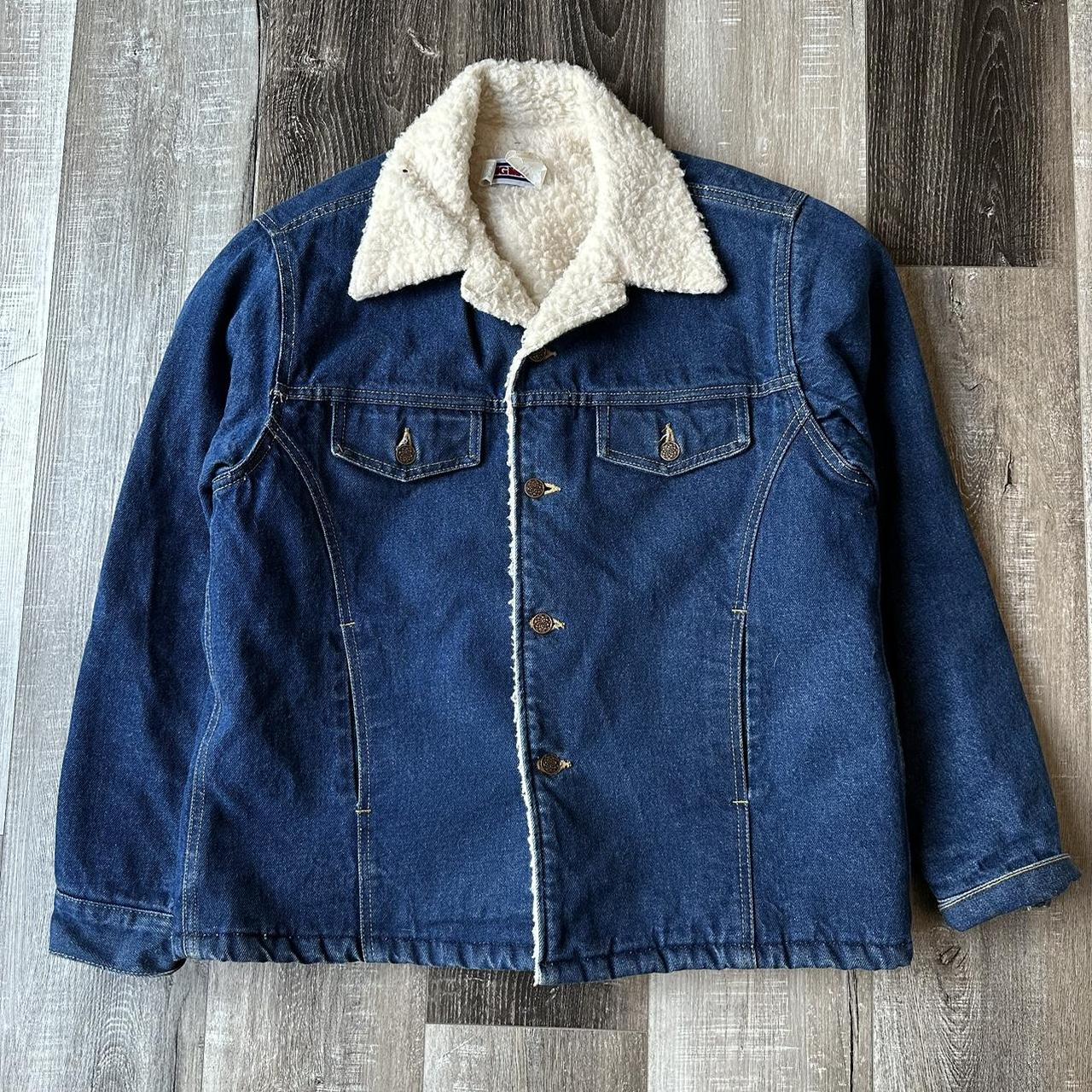 Vintage 1980s Big Mac Sherpa denim jean jacket....