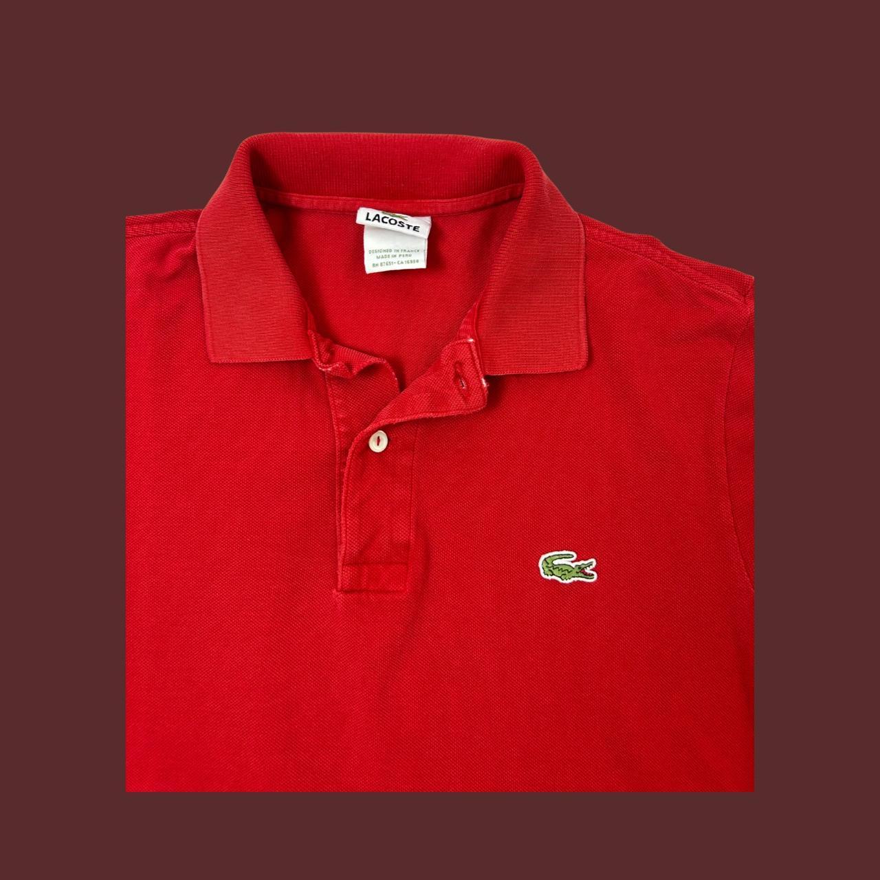 LACOSTE POLO SHIRT Color Red Size M Price... Depop