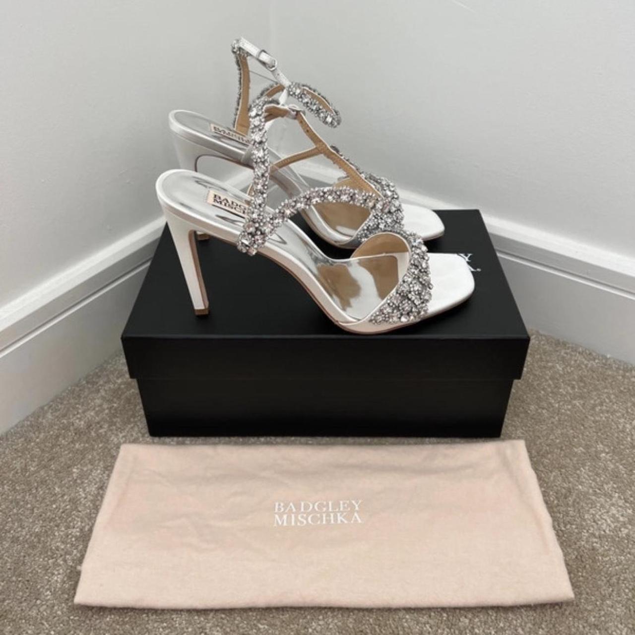 Bridal Shoes Badgley Mischka Galia Metallic Crystal Stiletto
