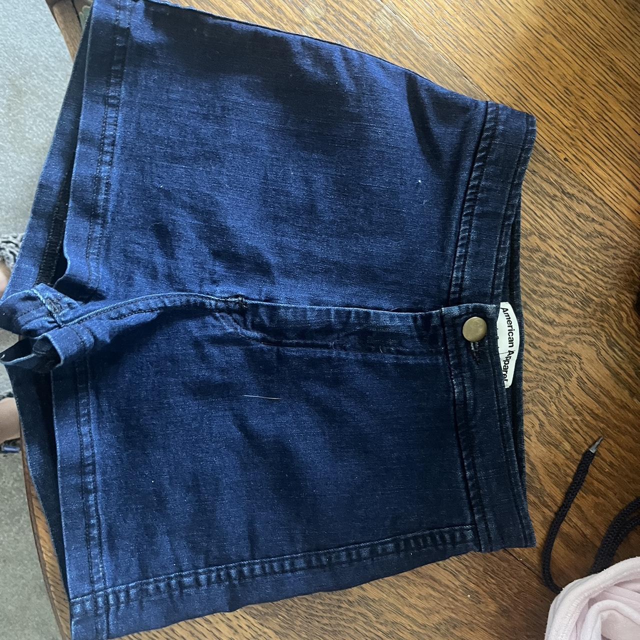 American apparel skinny shorts, size small - Depop