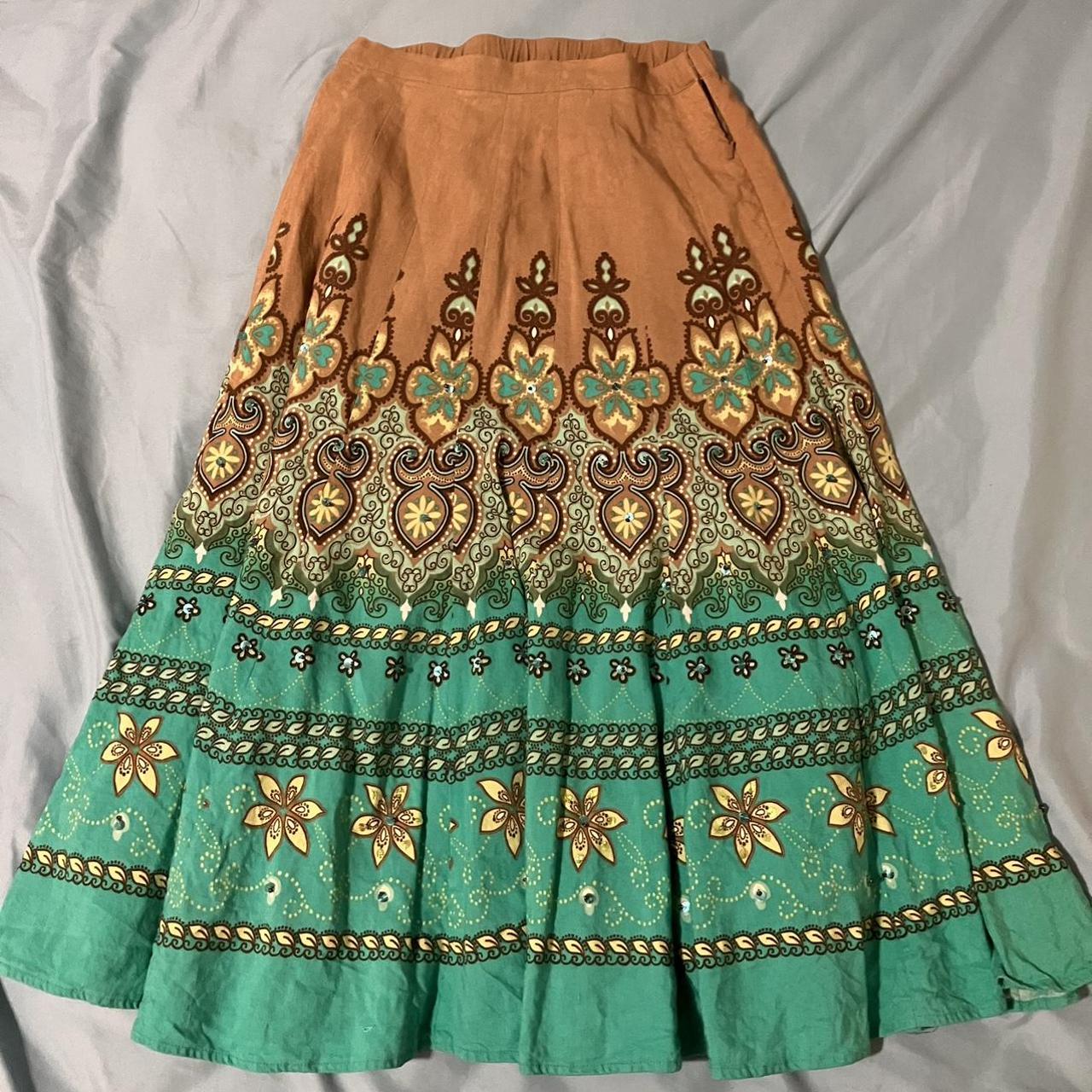 Coldwater Creek Beautiful multi color midi skirt Has... - Depop