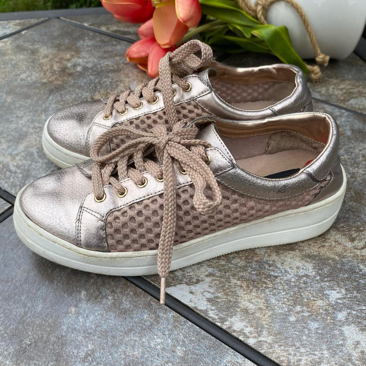 Steve Madden Neon Napa Mesh Rose Gold Sneaker Depop