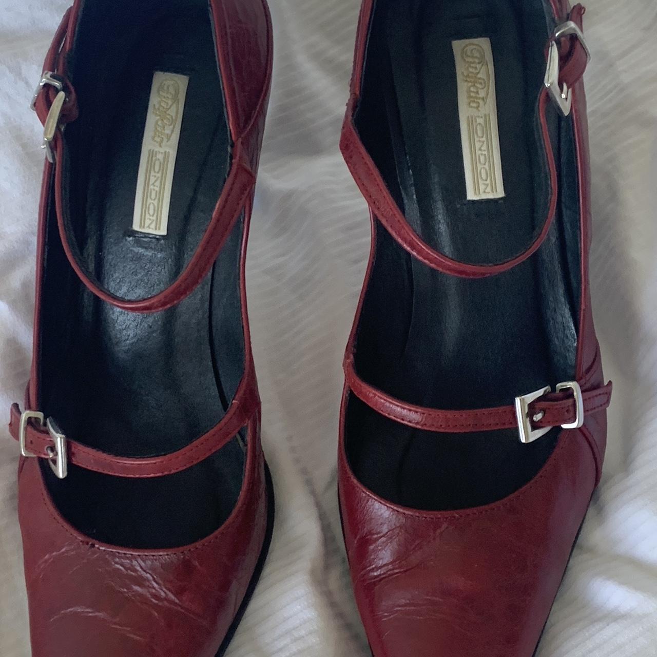 Heels Buffalo London Red Sandals Rare Vintage Leather Buffalo