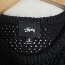 Stussy O'Dyed Heavyweight Mesh Crew - Black Size... - Depop