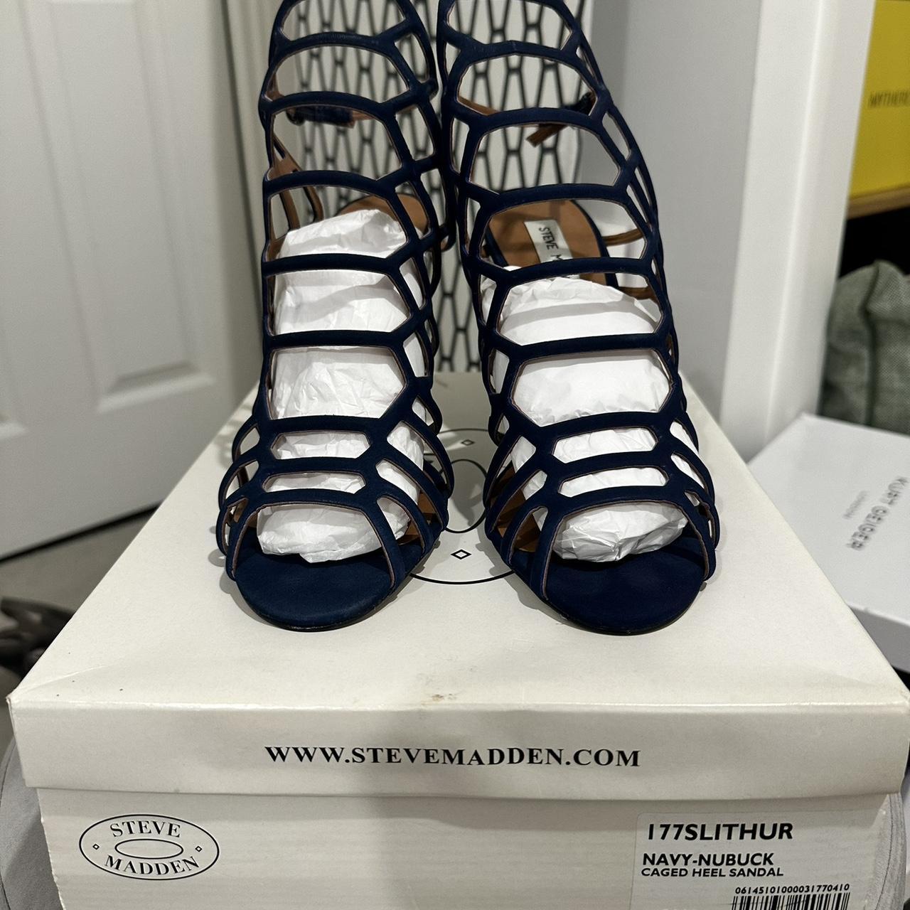 Steve madden navy blue sandals online