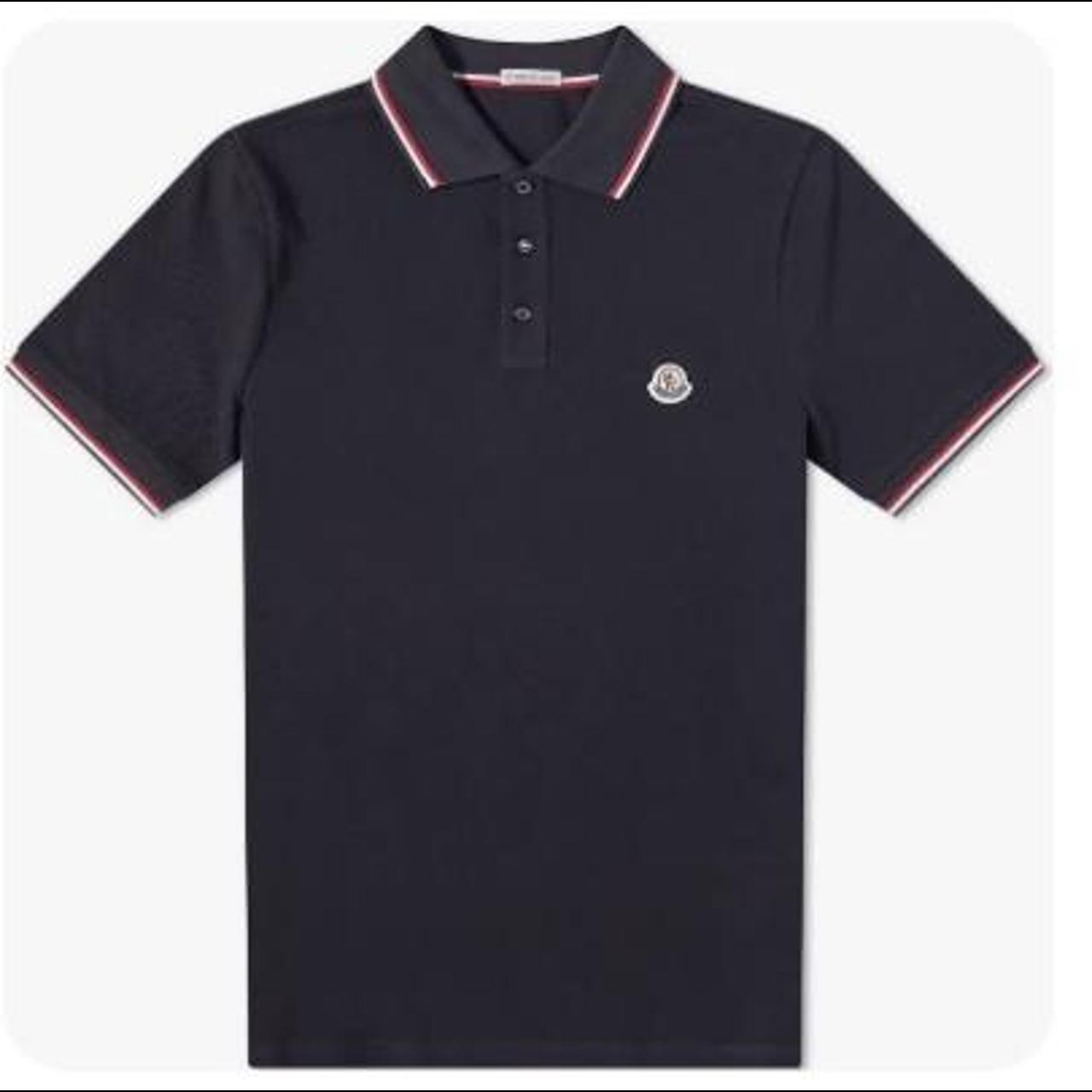 Navy blue Moncler Polo Slightly used but in good... - Depop