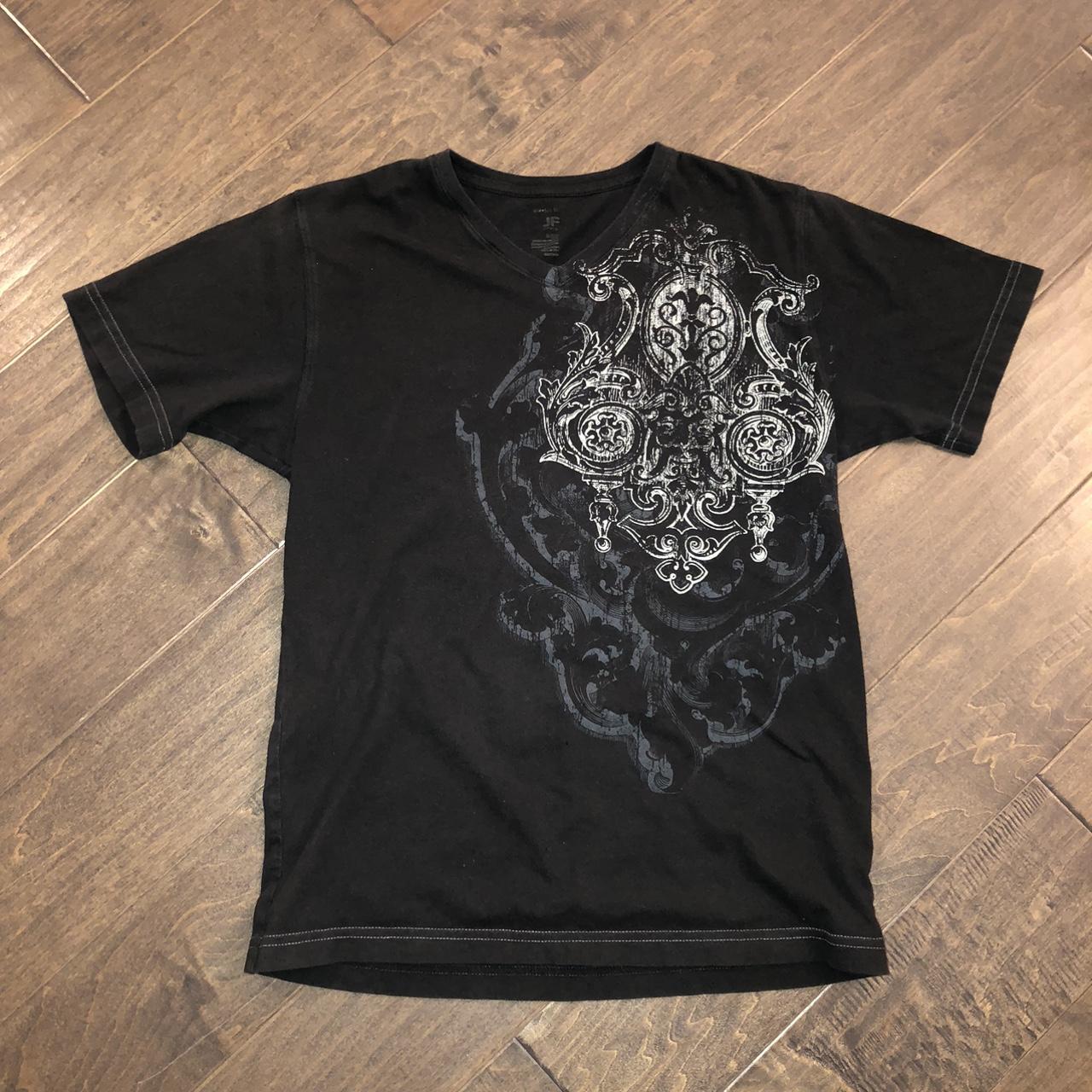 Affliction style JF t shirt Fye graphic front and... - Depop