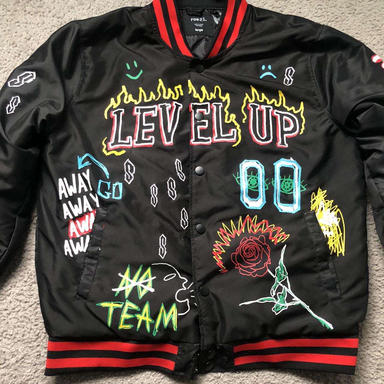 Rue21 varsity buttom jacket, Sick designs on