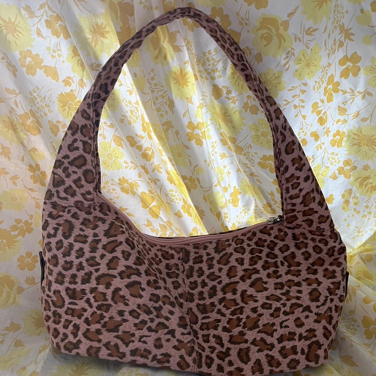 Neiman Marcus Vintage Pink Leopard Print Handbag / New