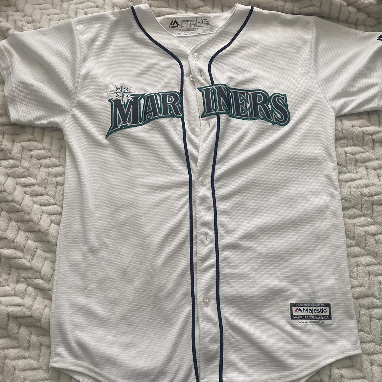 majestic genuine merchandise mariners haniger... Depop