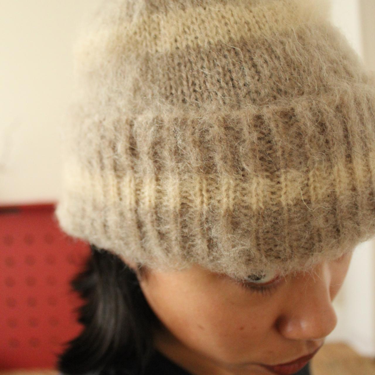 HANDMADE BY ME Poly mohair fluffy chunky knit... Depop