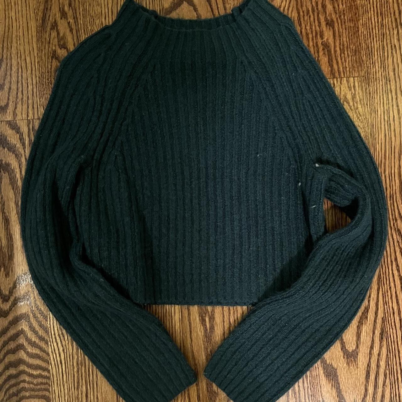 cute green mock turtleneck sweater - Depop