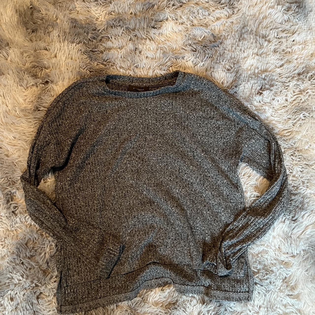 soft grey sweater, ribbed (texture 2nd picture)... - Depop