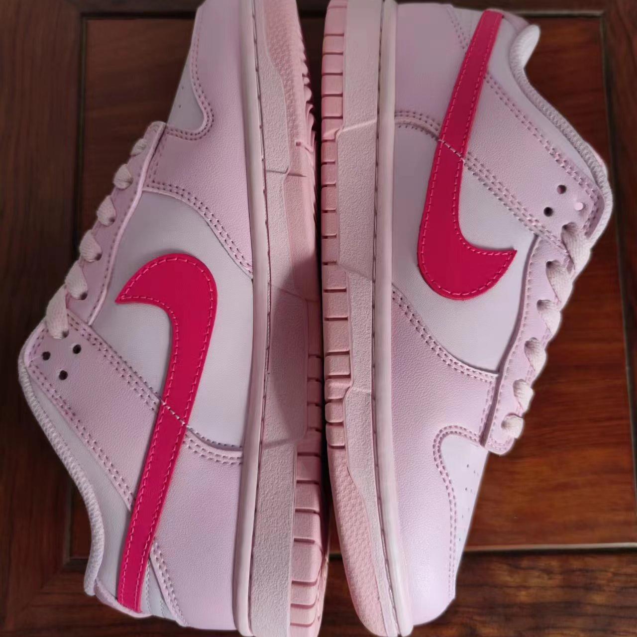 Women S Nike Dunk Low Triple Pink Available Size Depop