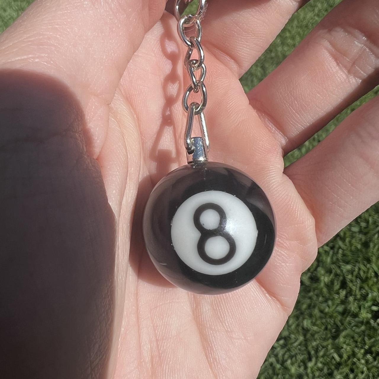 Acrylic Stussy Look Alike 8 Ball Keychain #stussy - Depop