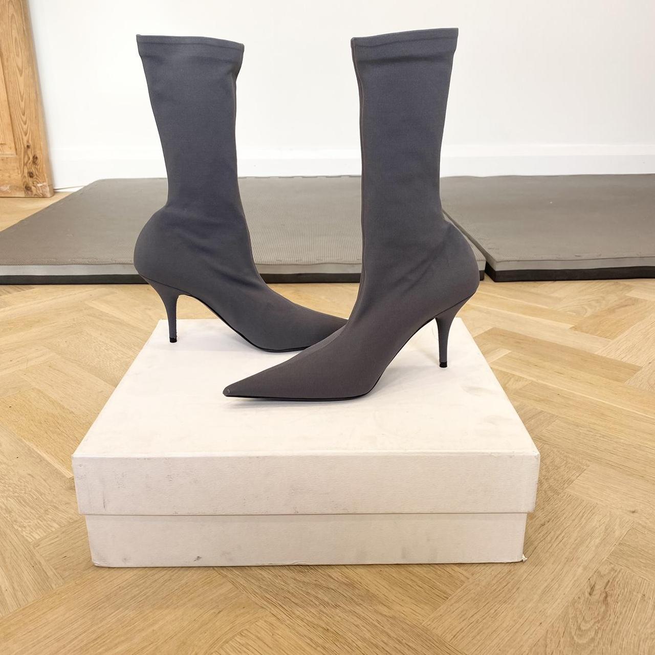 balenciaga boots womens grey