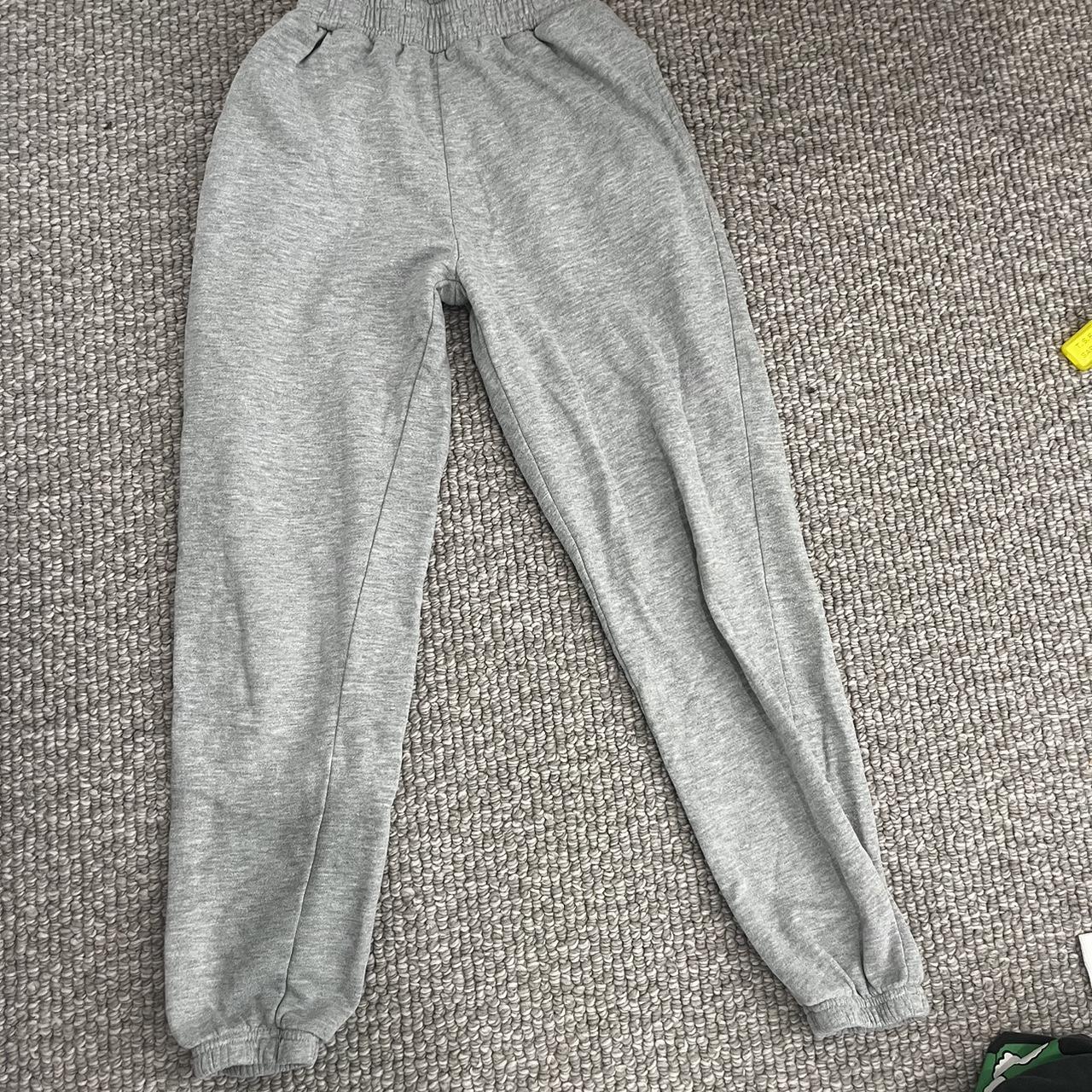 size xs supre grey trackpants, been worn - Depop