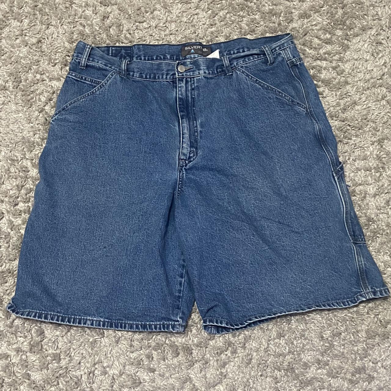 Silvertab levi baggy jorts, Size 40, really comfy... - Depop