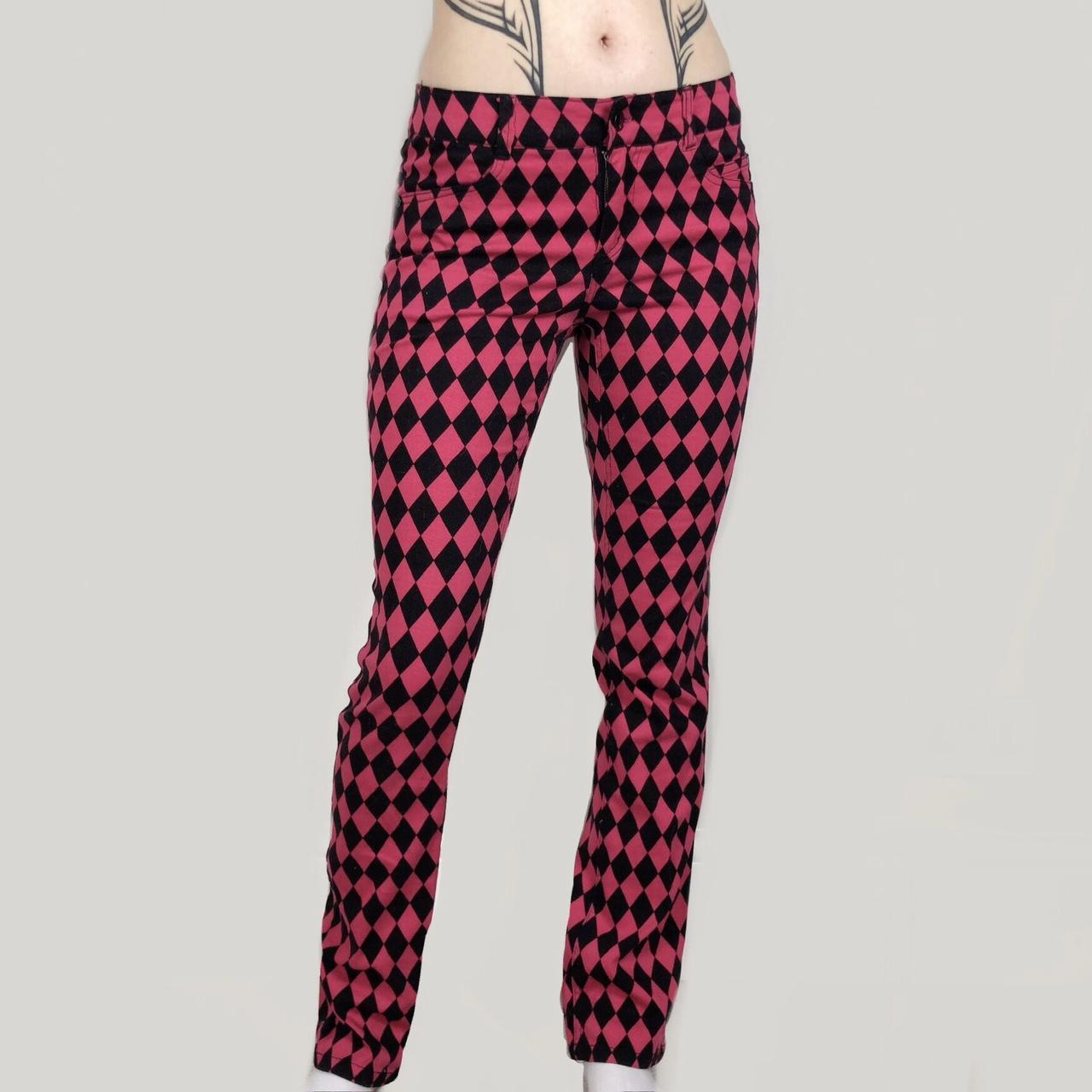 Black jeans best sale with checkered patches