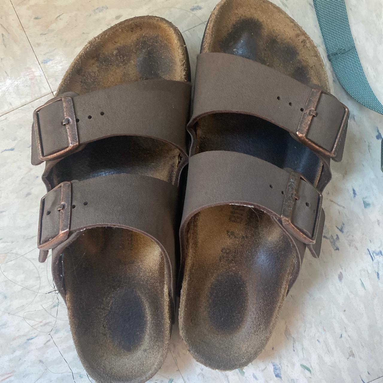 birken stocks size 38 fits like a women's 7.5 i've... - Depop