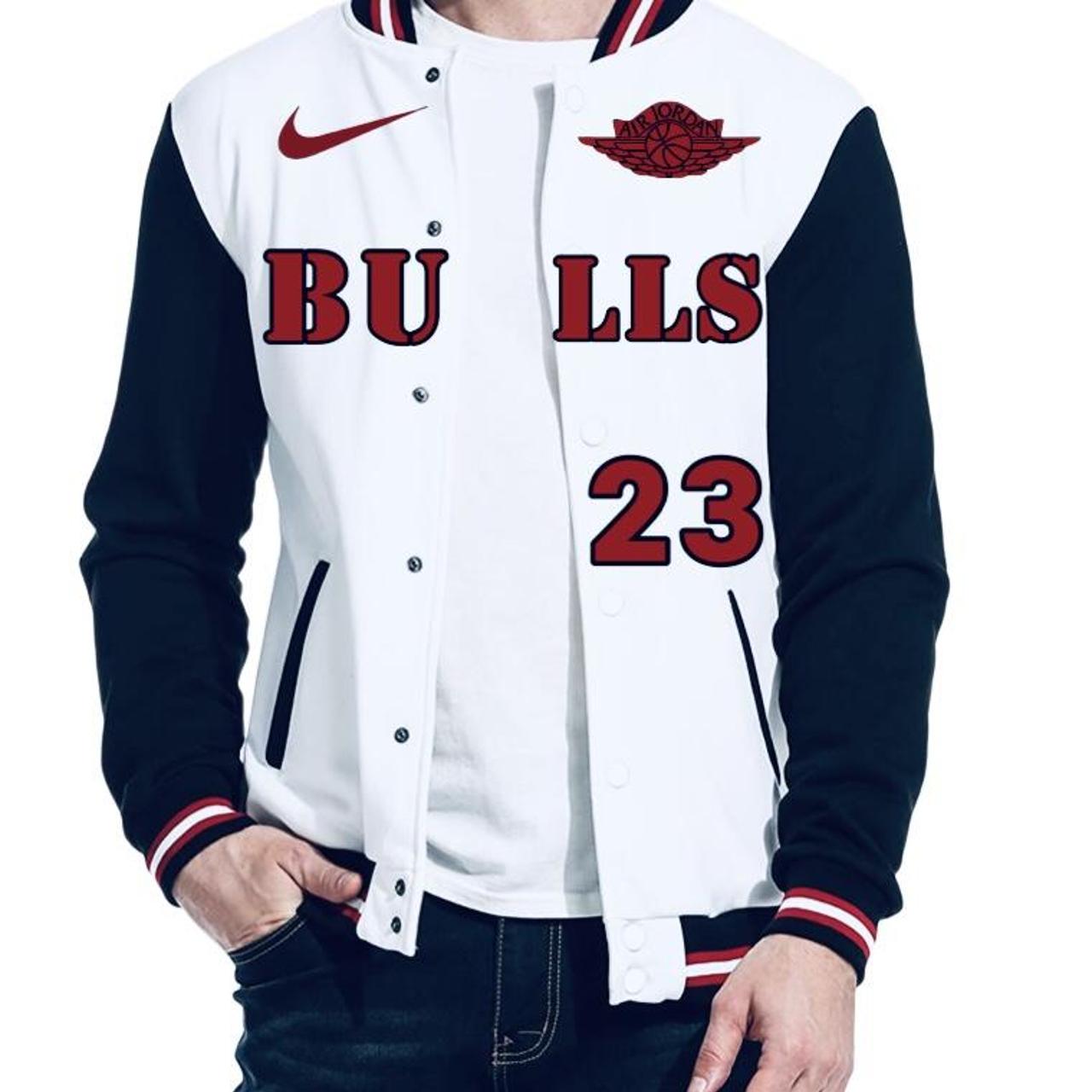 RARE NBA 80's Chicago Bulls Michael Jordan 23 Varsity Jacket Black (L)