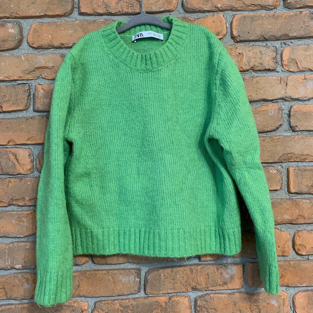 Lime green outlet sweater zara