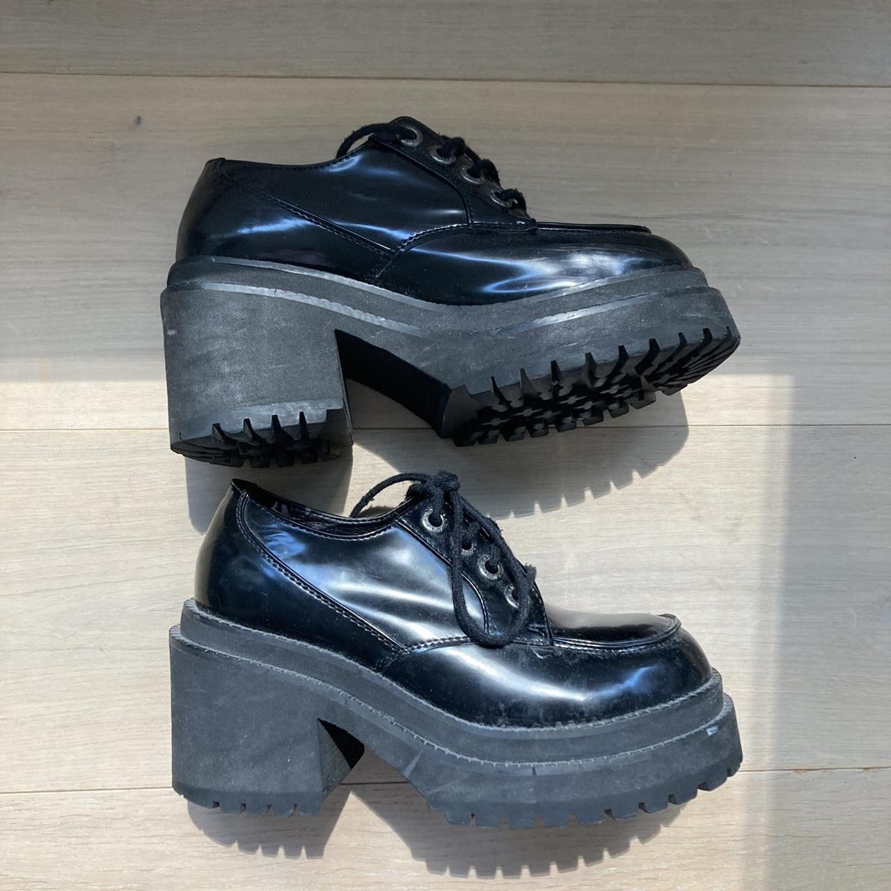 Unif Black Platform Boots. Size 6 but are slightly... Depop