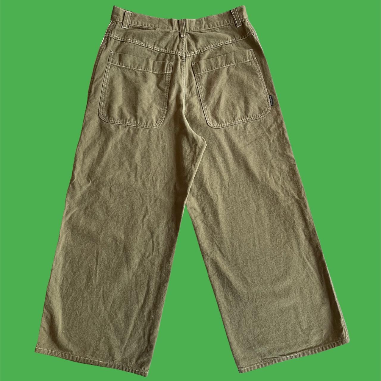 Vintage 90s Breakdown khaki skater/tave trousers.... Depop