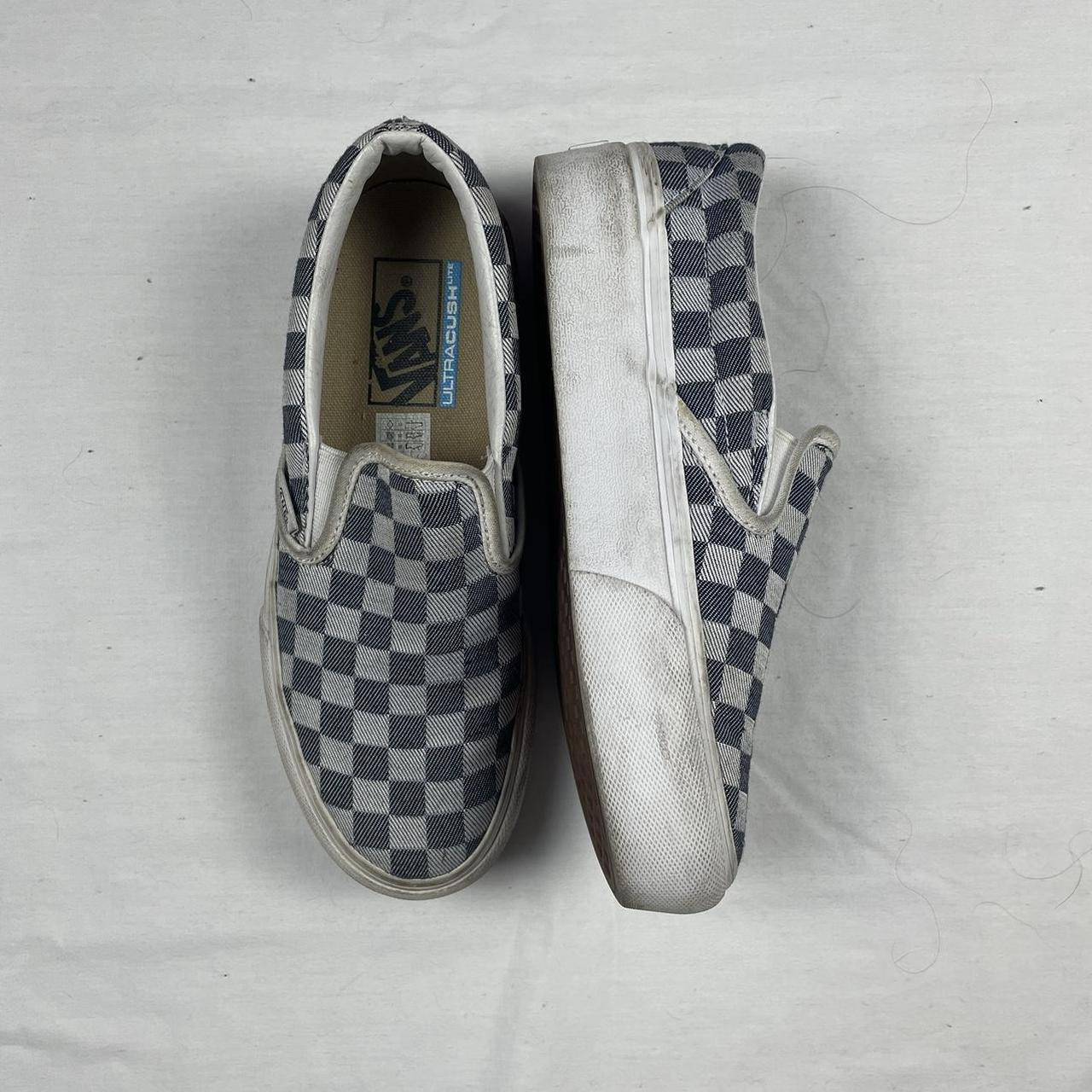 Vans slip on checkerboard cheap overwashed