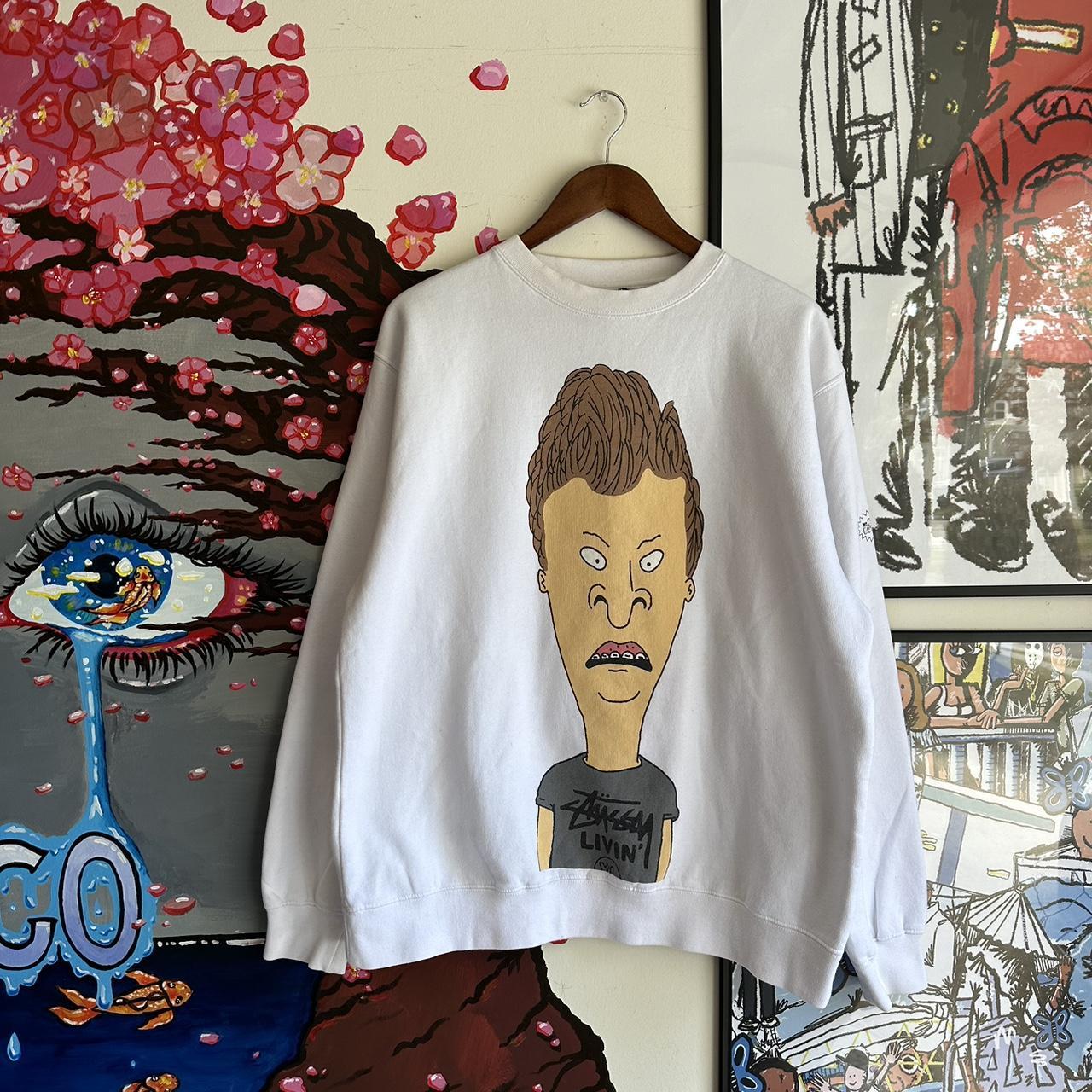 Stussy Beavis Butthead 2011 sweater Size L No rips. Depop