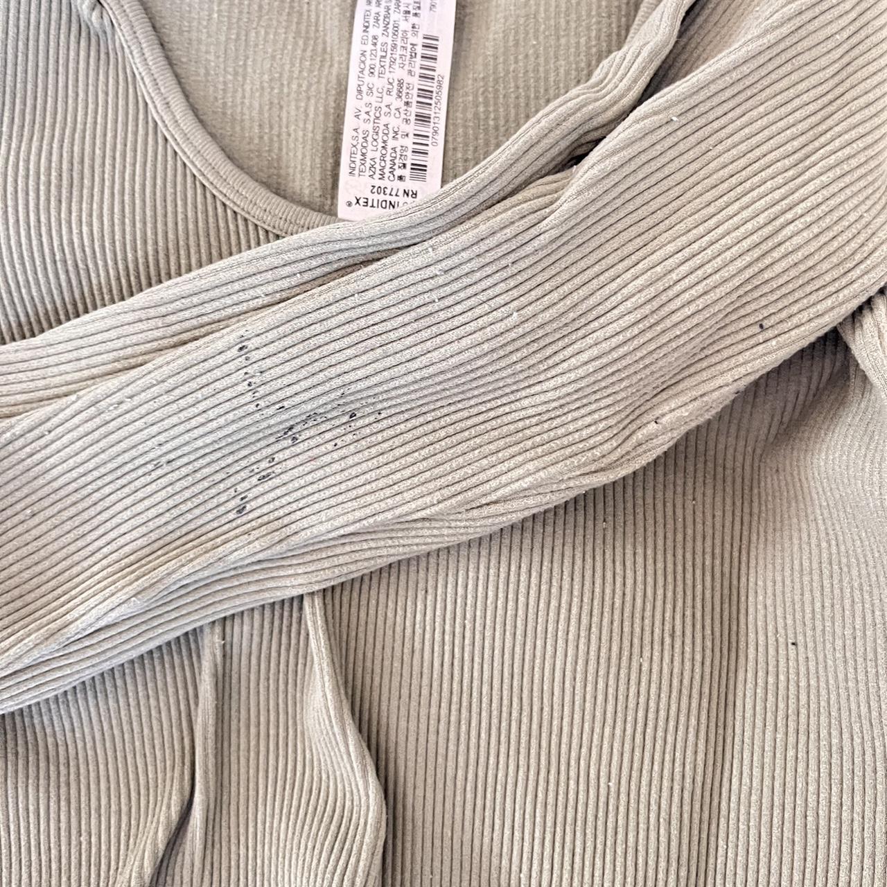 olive green zara top super cute and flattering... Depop