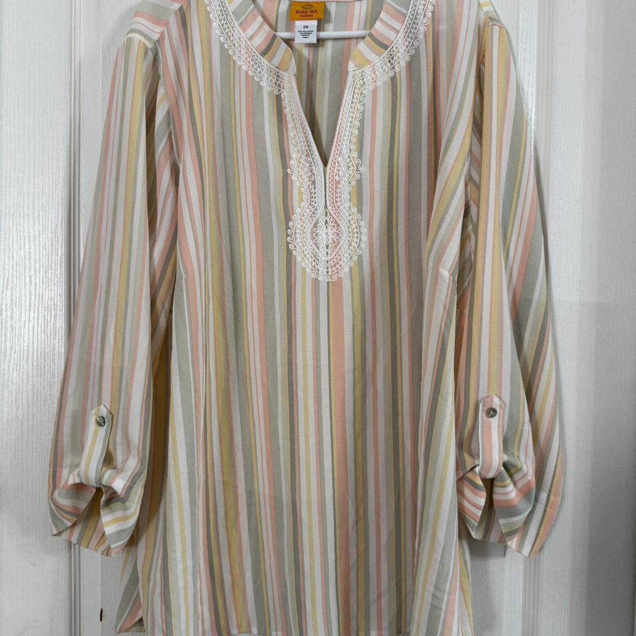 Ruby Rd. Women's Blouse - Multi/Cream - XXL – Rub… - image 1