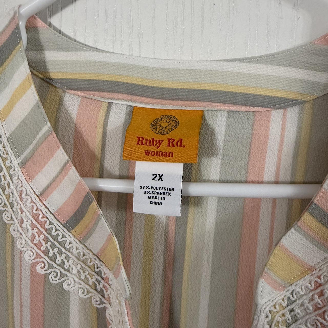 Ruby Rd. Women's Blouse - Multi/Cream - XXL – Rub… - image 3