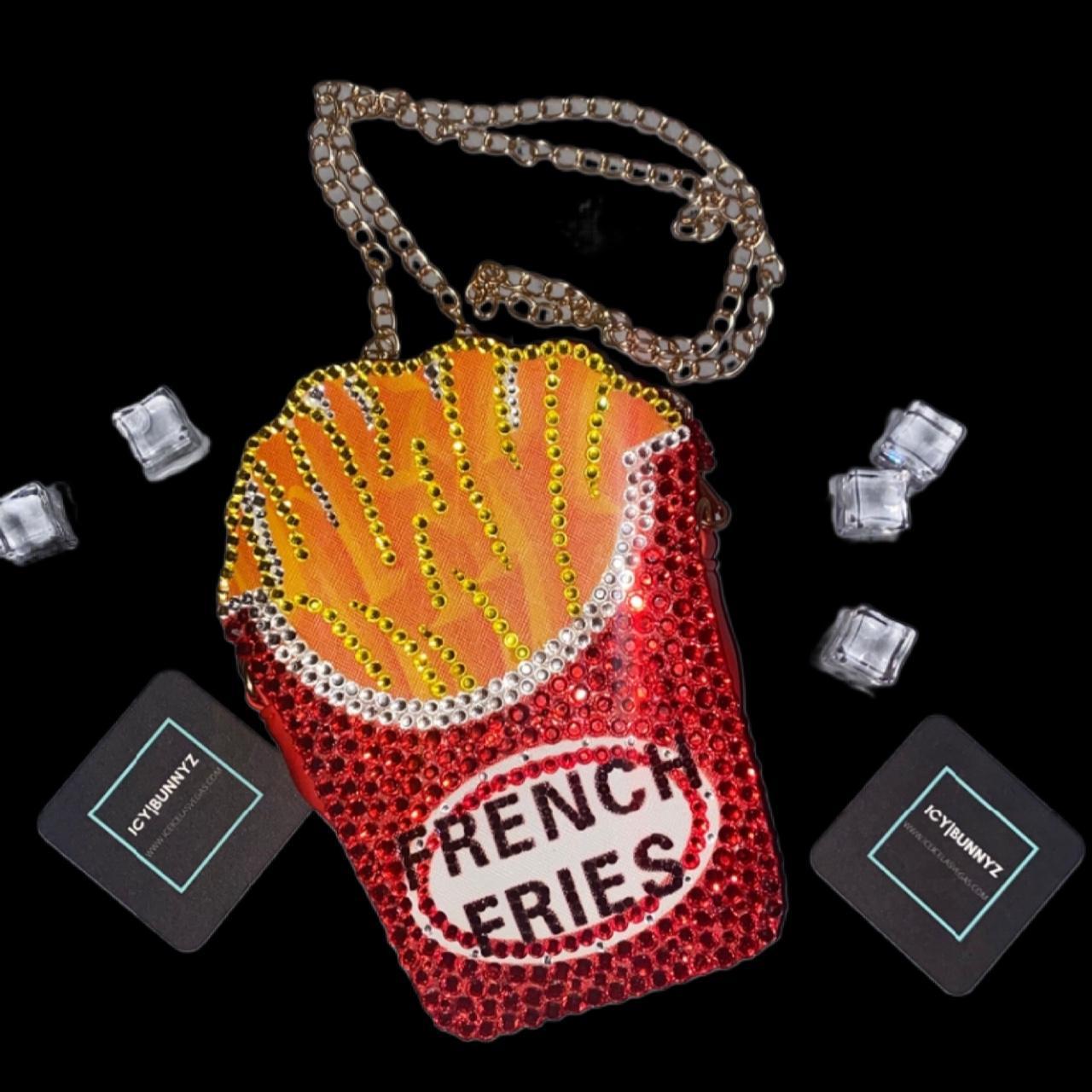 Sparkly French Fries Crystal Clutch