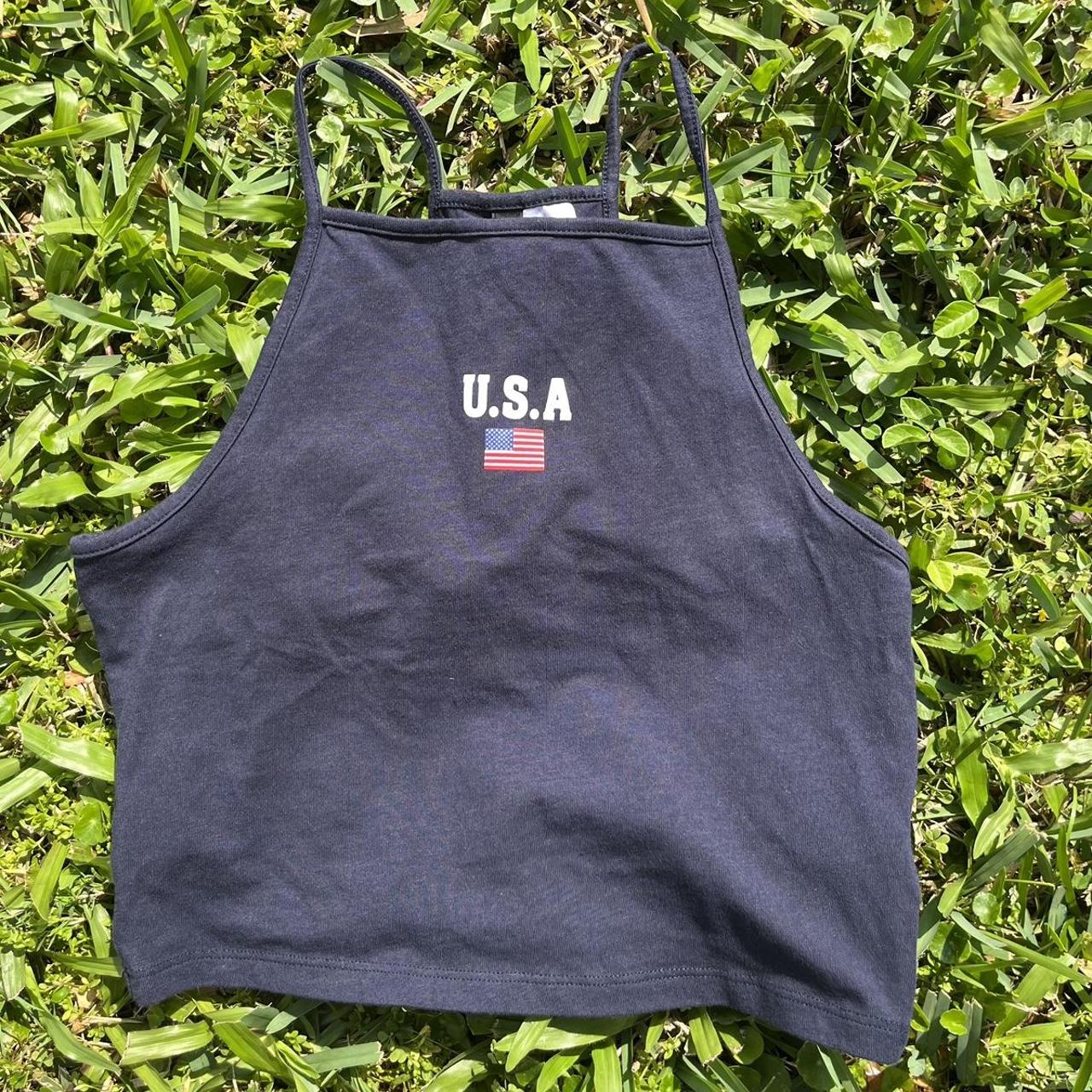 H&M Women's Navy Vest Depop