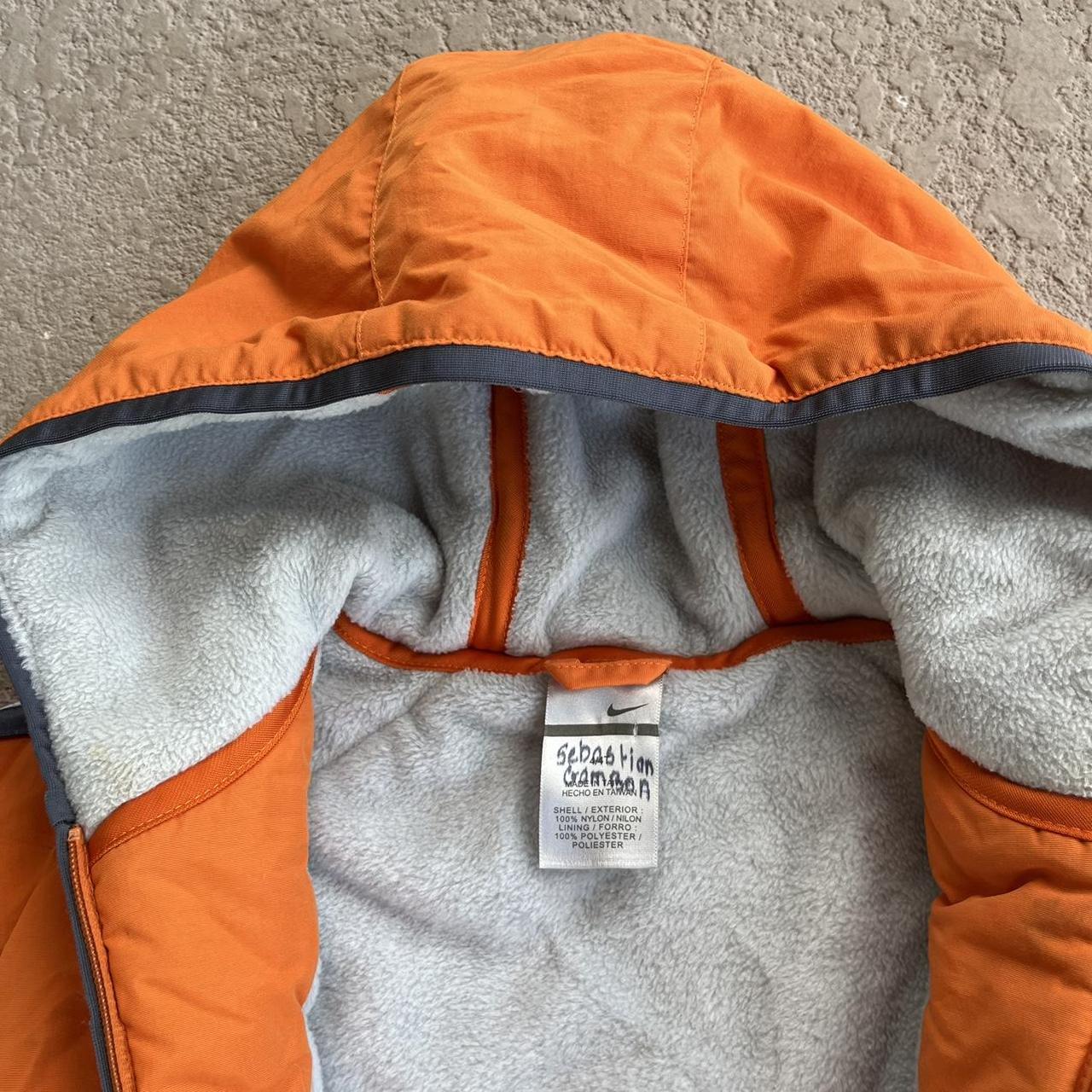 Nike Orange and White Jacket | Depop