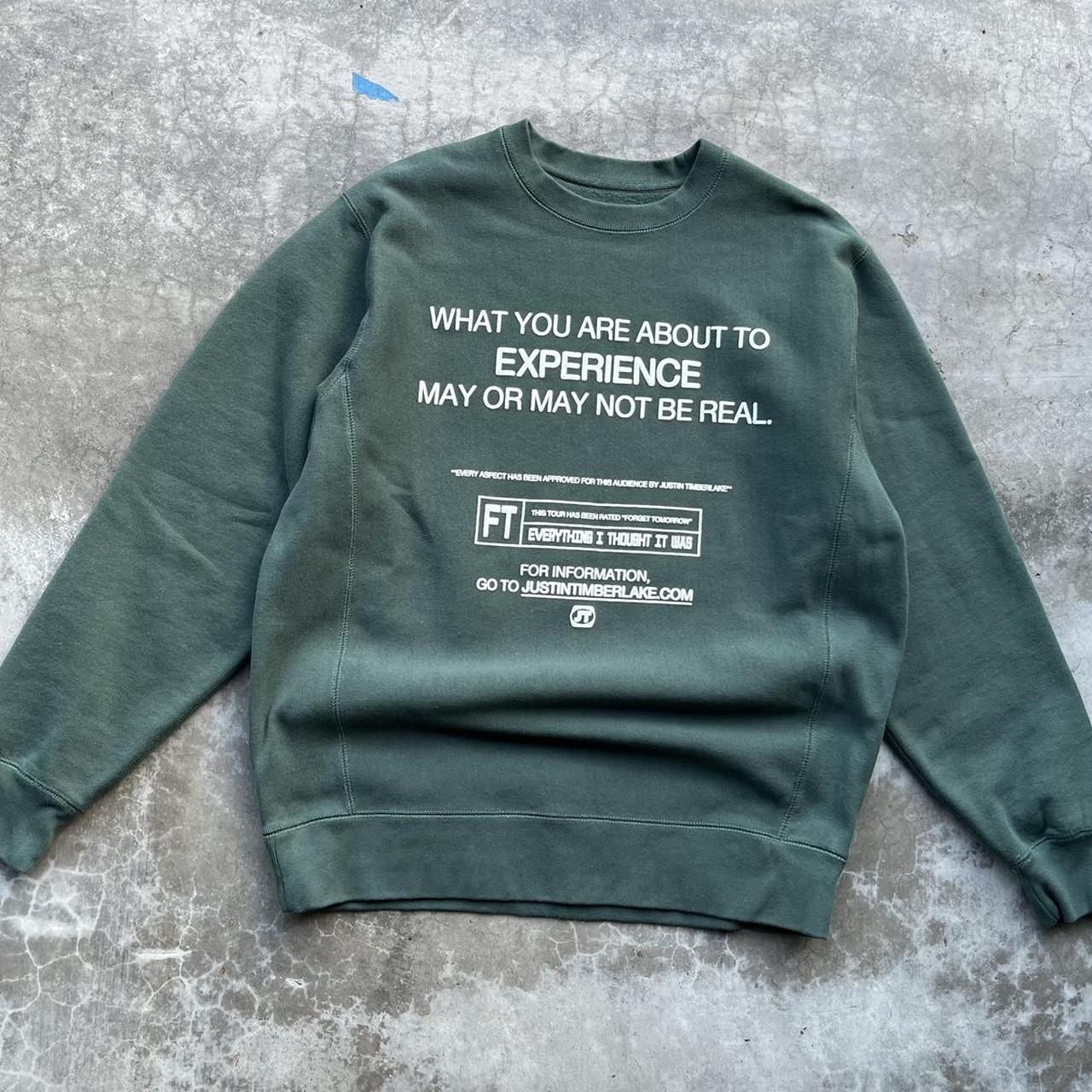 Men's Sweatshirt - Green - L – Justin Timberlake tour sweatshirt Merch size L …