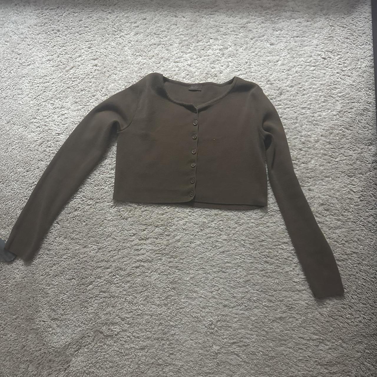 Brandy Melville Women's Brown Cardigan Depop
