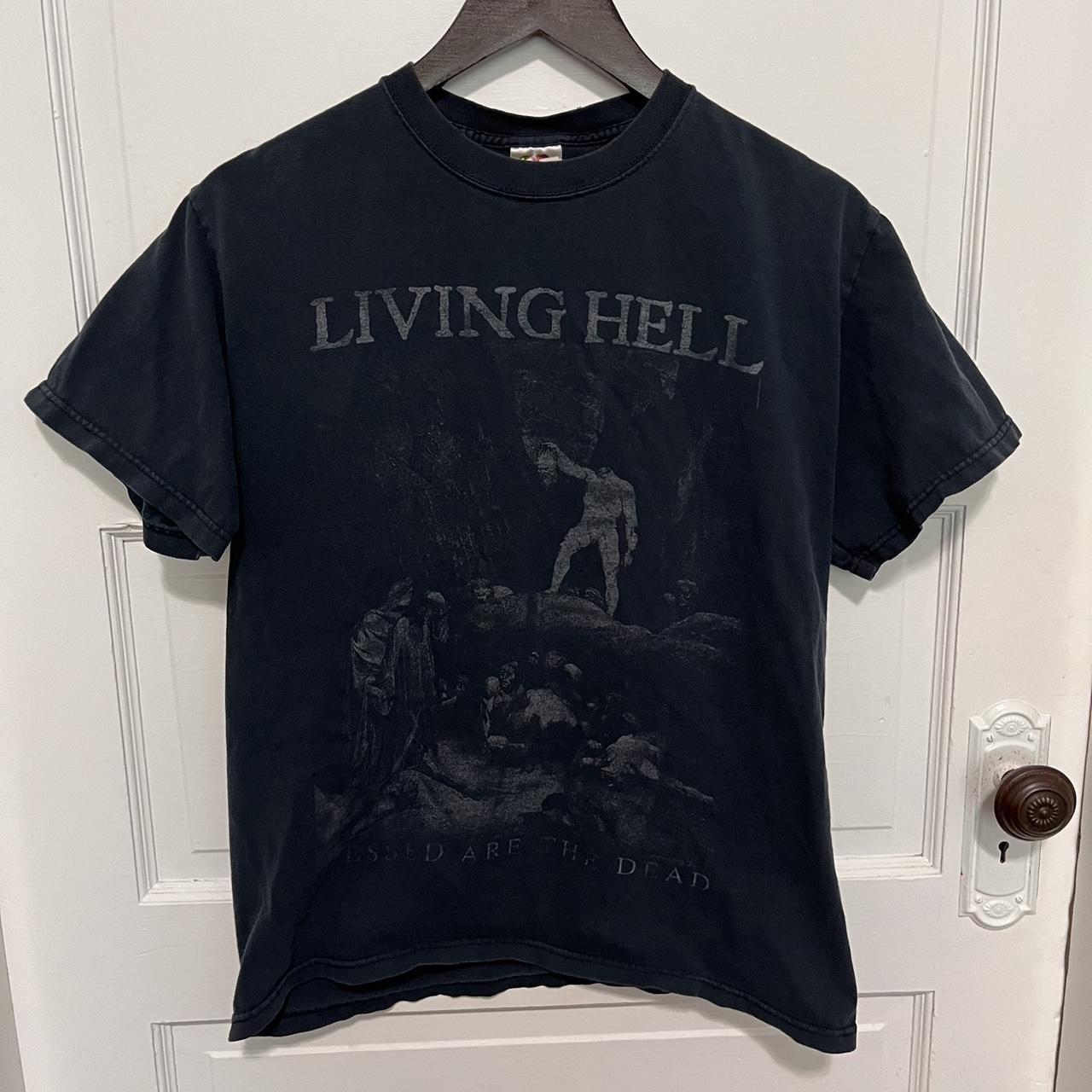 🔥🔥🔥 Living Hell thrash metal shirt. Just an overall... - Depop