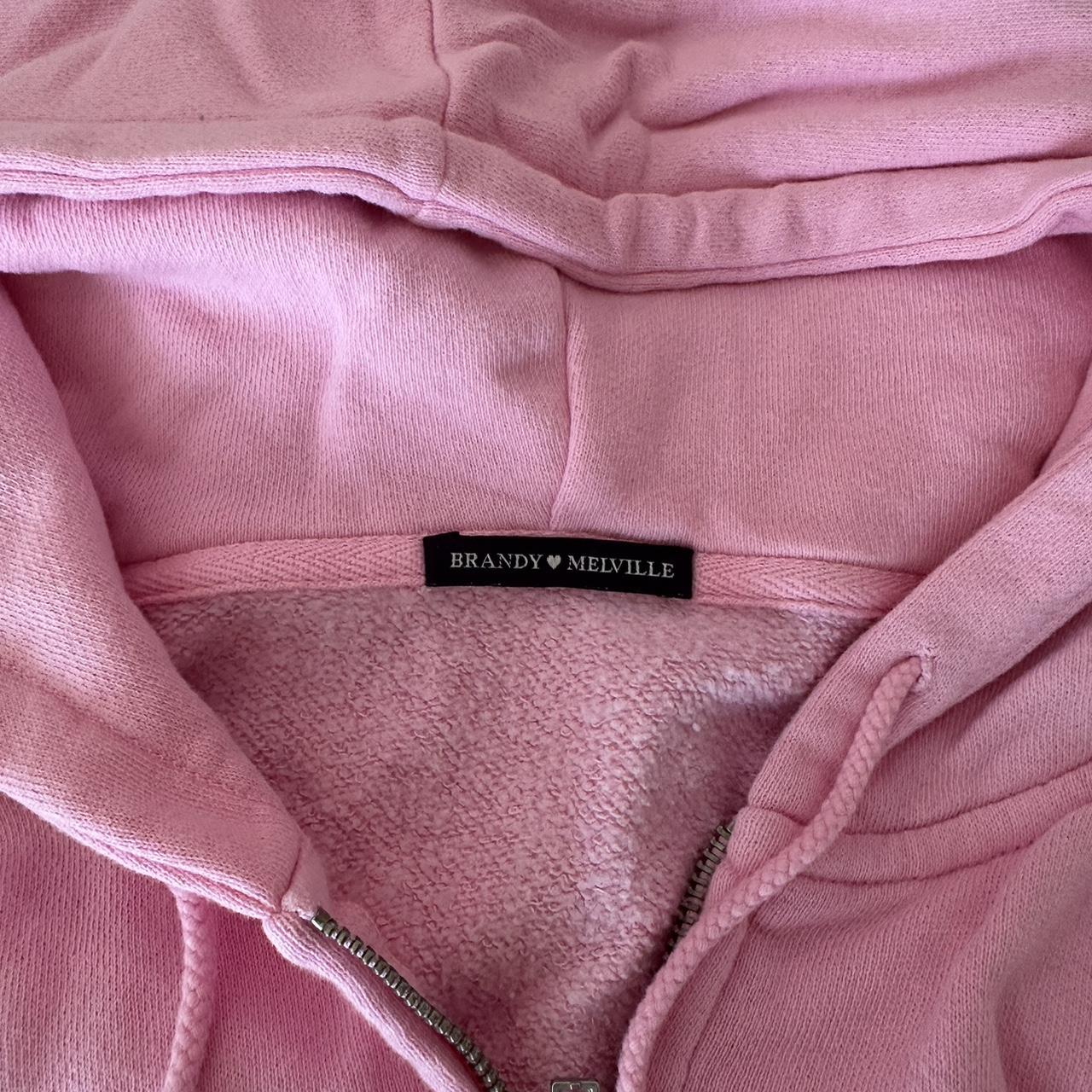 Brandy Melville bubblegum pink zip up... - Depop