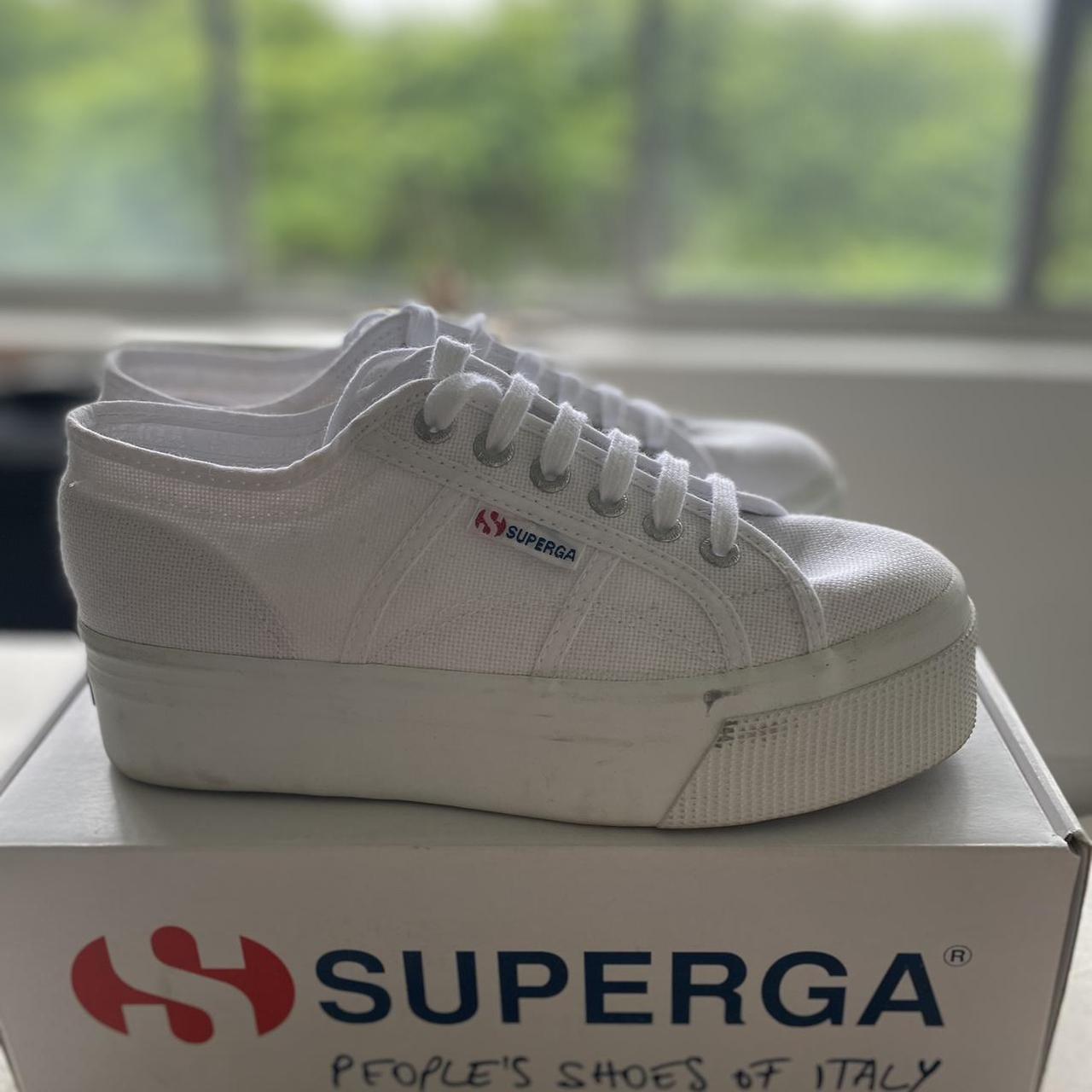 superga white platform